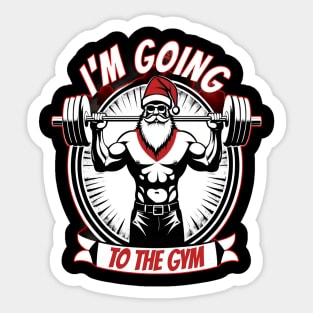 I'm Going To The Gym Merry Christmas Gift, Motivation, Xmas Sticker